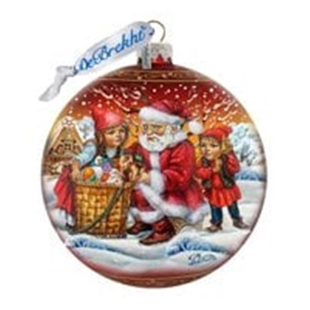 GLORIOUSGIFTS Vintage Christmas Ball in Red LE Ornament GL1770831